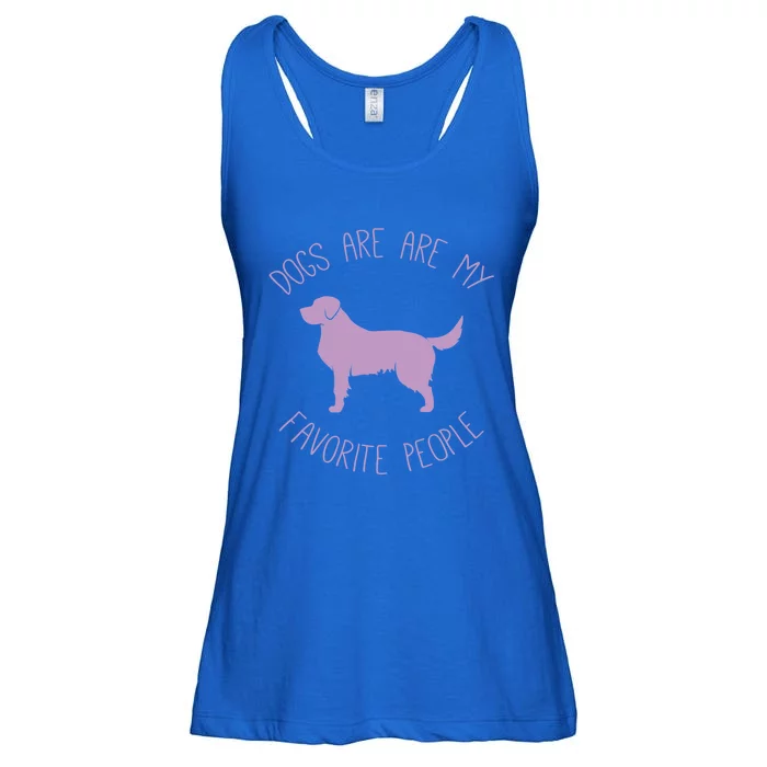 Dogs Are My Favorite People Golden Retriever Gift Ladies Essential Flowy Tank