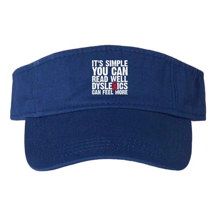 Dyslexia Awareness Month Dyslexics Can Feel More Gift Valucap Bio-Washed Visor