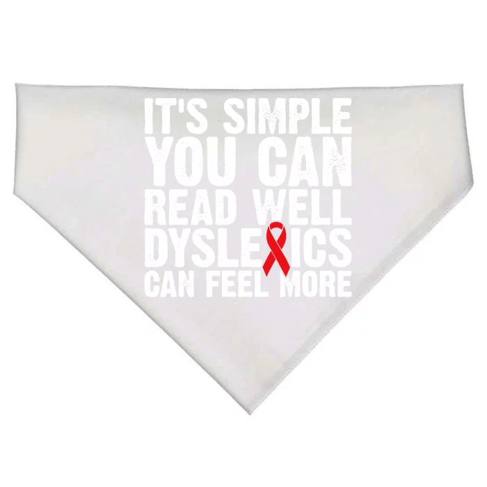 Dyslexia Awareness Month Dyslexics Can Feel More Gift USA-Made Doggie Bandana