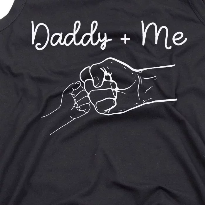 Daddy and Me Best Dad Ever Fist Bump Funny Father's Day Tank Top