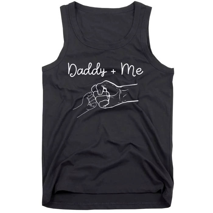 Daddy and Me Best Dad Ever Fist Bump Funny Father's Day Tank Top