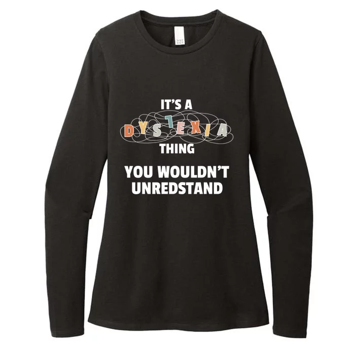 Dyslexia Awareness Month Groovy Retro Gift Womens CVC Long Sleeve Shirt