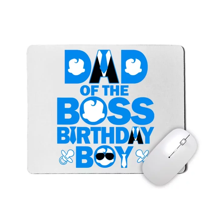 Dad And Mom Of The Boss Birthday Boy Baby Family Party Decor Mousepad