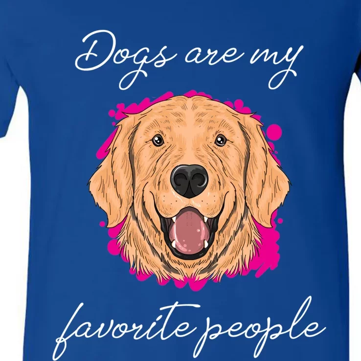 Dogs Are My Favorite People Labrador Retrieber Meaningful Gift V-Neck T-Shirt