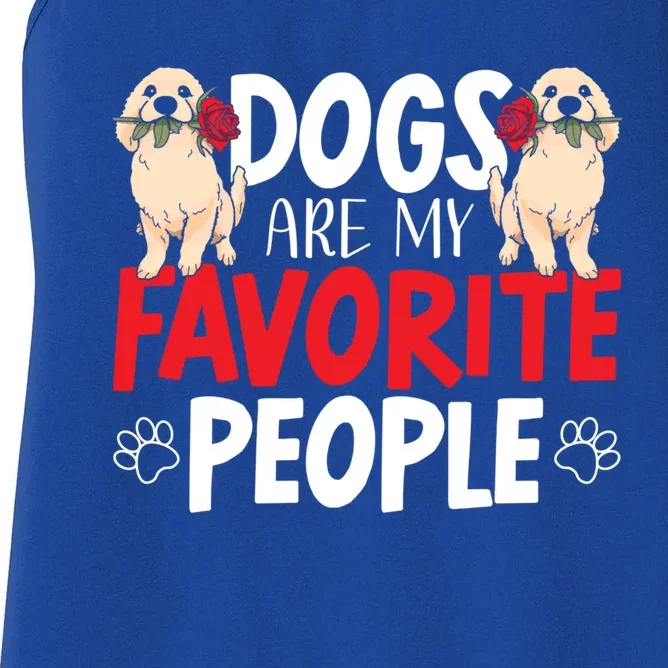 Dogs Are My Favorite People Labrador Retriever Dog Lab Gift Women's Racerback Tank