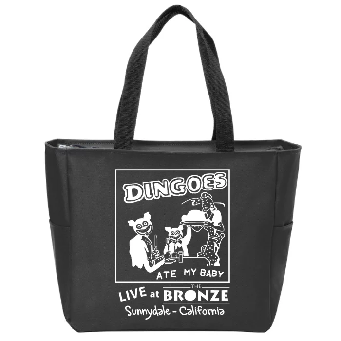 Dingoes Ate My Baby Live At The Bronze Sunnydale California Zip Tote Bag