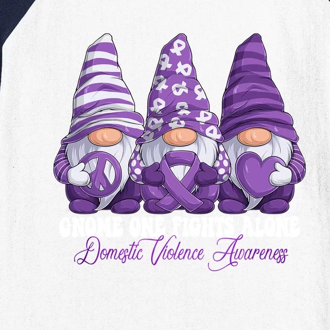 Disease Awareness Month Purple Ribbon Gnomies Baseball Sleeve Shirt