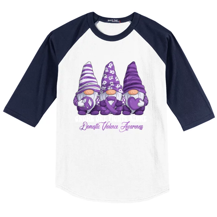 Disease Awareness Month Purple Ribbon Gnomies Baseball Sleeve Shirt