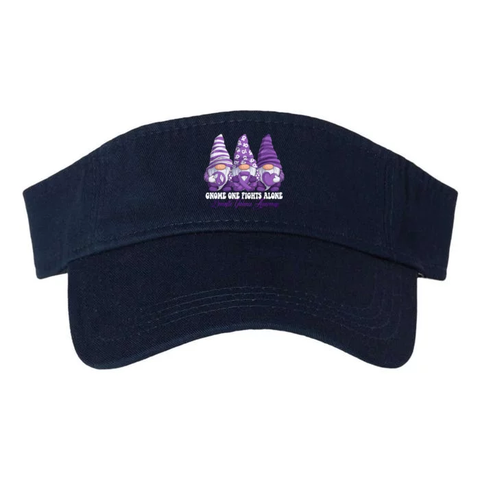 Disease Awareness Month Purple Ribbon Gnomies Valucap Bio-Washed Visor