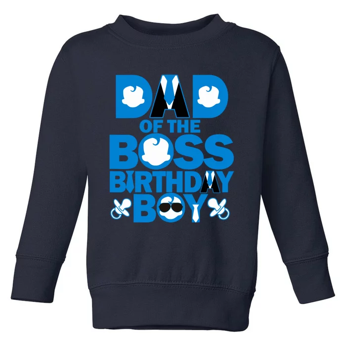 Dad And Mom Boss Birthday Boy Baby Family Decorations Toddler Sweatshirt