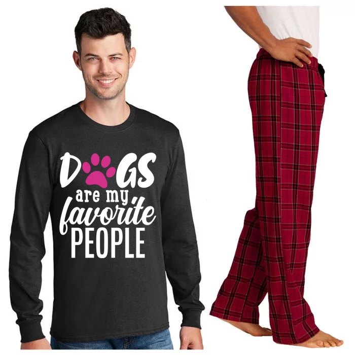 Dogs Are My Favorite People Gift Long Sleeve Pajama Set