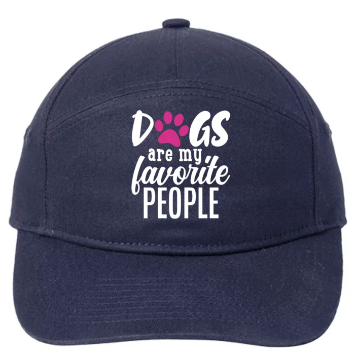 Dogs Are My Favorite People Gift 7-Panel Snapback Hat