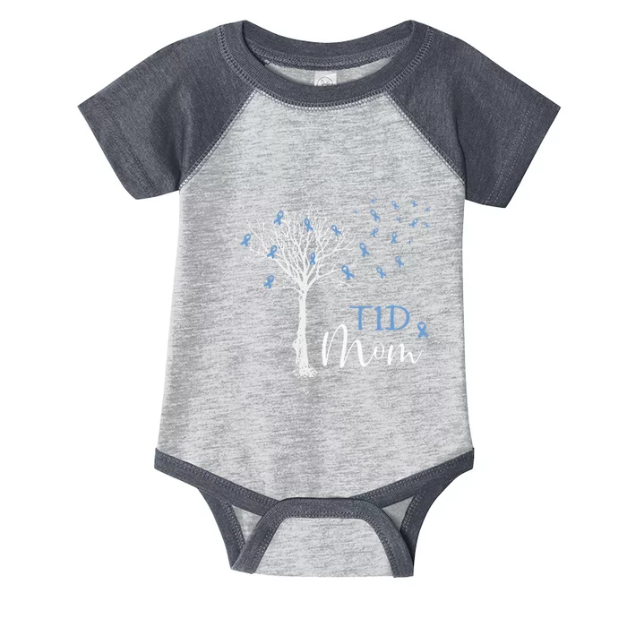 Diabetes Awareness Month T1D Mom Blue Ribbon Infant Baby Jersey Bodysuit