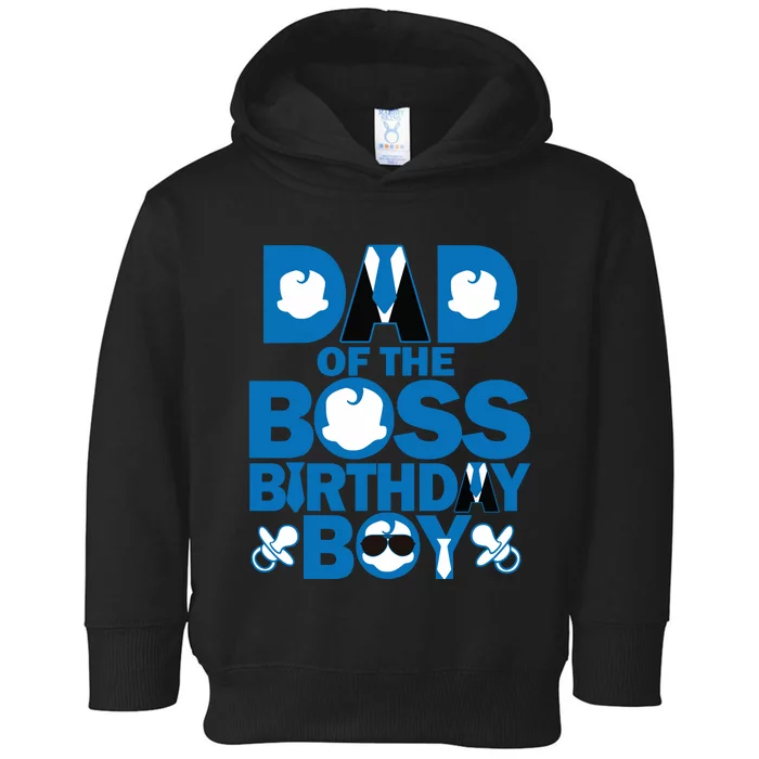 Dad And Mom Boss Birthday Boy Baby Family Decorations Toddler Hoodie