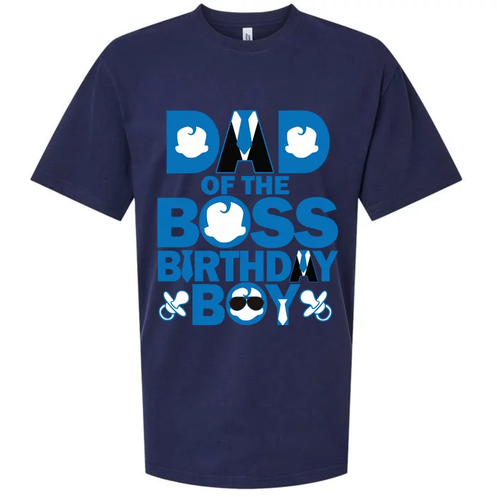 Dad And Mom Boss Birthday Boy Baby Family Decorations Sueded Cloud Jersey T-Shirt