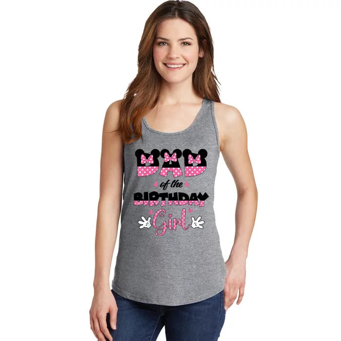 Dad And Mom Birthday Girl Mouse Family Matching Ladies Essential Tank