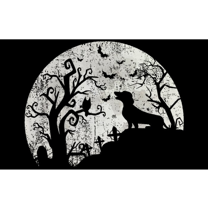 Dachshund And Moon Halloween Dachshund Lovers Pet Owner Bumper Sticker