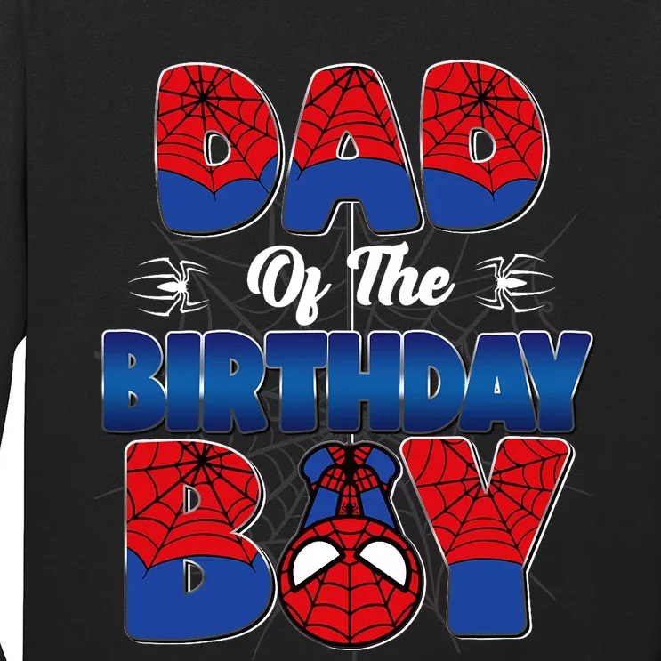 Dad And Mom Birthday Boy Spider Family Matching Long Sleeve Shirt