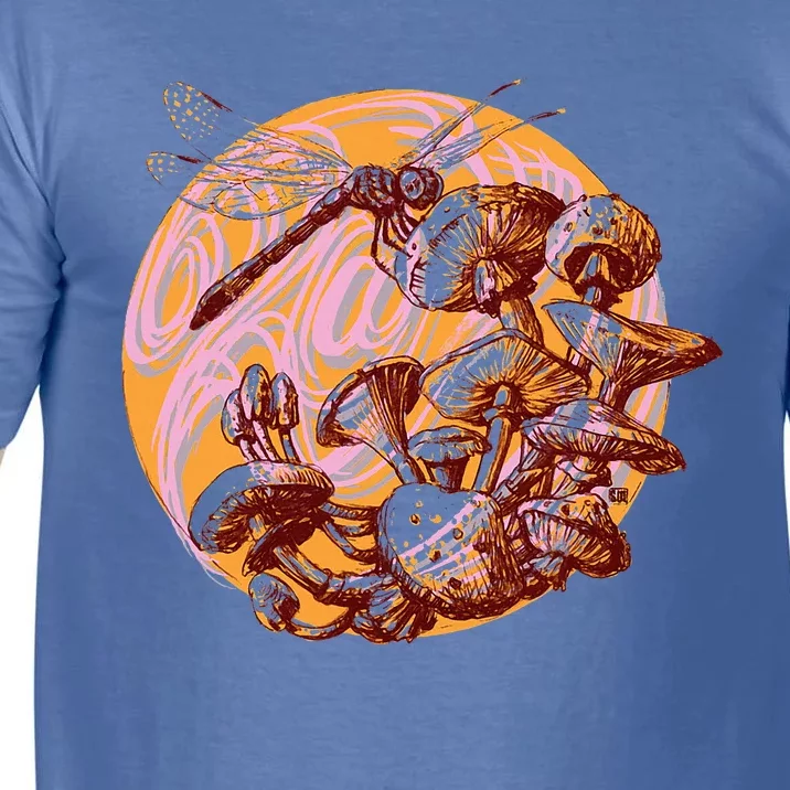 Dragonfly And Mushrooms Cottage Core Comfort Colors T-Shirt