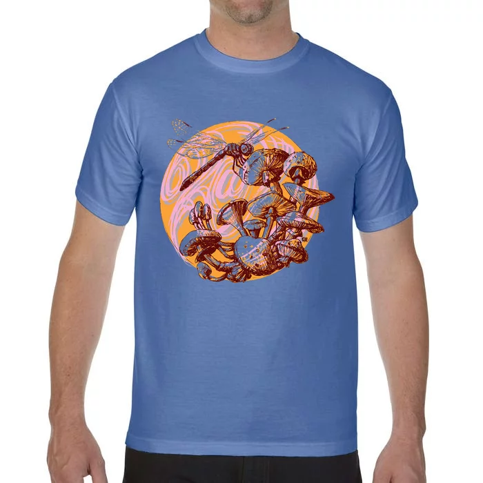 Dragonfly And Mushrooms Cottage Core Comfort Colors T-Shirt