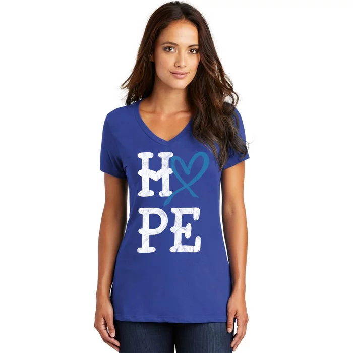 Diabetes Awareness Month Hope Vintage T1 T2 Cute Gift Women's V-Neck T-Shirt