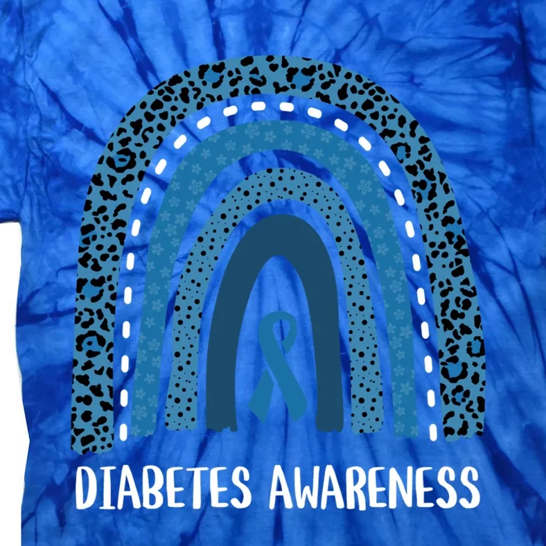 Diabetes Awareness Month Retro Rainbow T1 T2 Great Gift Tie-Dye T-Shirt