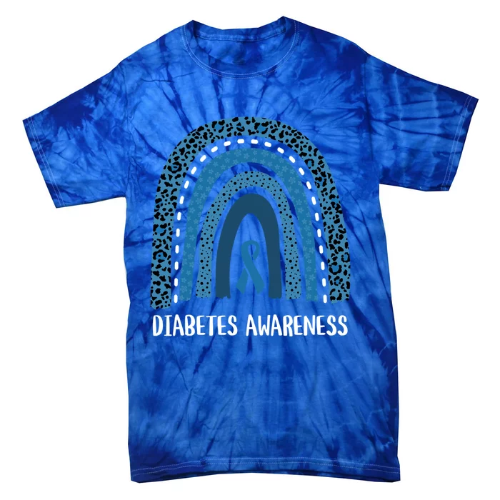 Diabetes Awareness Month Retro Rainbow T1 T2 Great Gift Tie-Dye T-Shirt