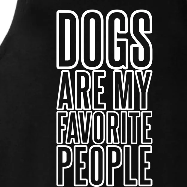 Dogs Are My Favorite People Cute Gift Ladies Tri-Blend Wicking Tank