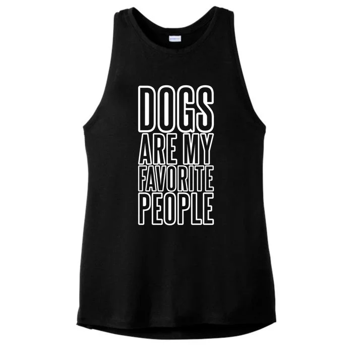 Dogs Are My Favorite People Cute Gift Ladies Tri-Blend Wicking Tank