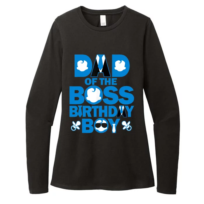 Dad And Mom Of The Boss Birthday Boy Baby Family Party Decor Womens CVC Long Sleeve Shirt