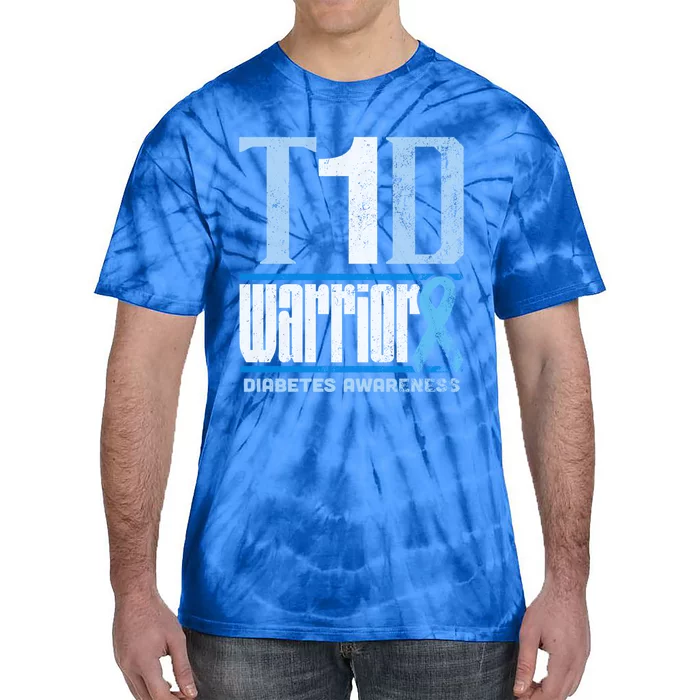 Diabetes Awareness Month T1d Diabetes Warrior Cute Gift Tie-Dye T-Shirt