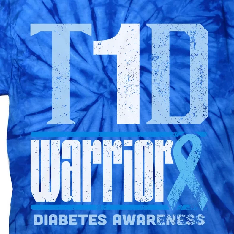 Diabetes Awareness Month T1d Diabetes Warrior Cute Gift Tie-Dye T-Shirt