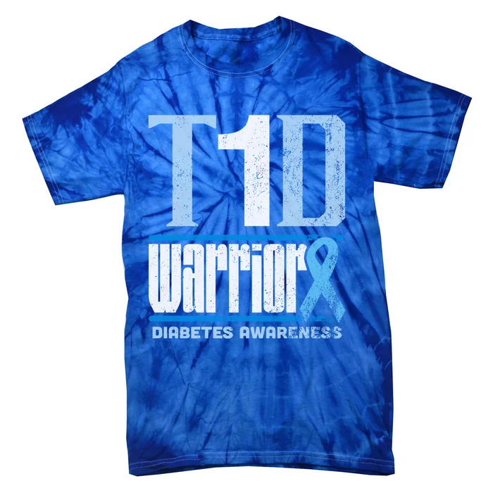 Diabetes Awareness Month T1d Diabetes Warrior Cute Gift Tie-Dye T-Shirt