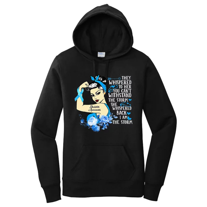 Diabetes Awareness Month For Powerful Warrior Women's Pullover Hoodie