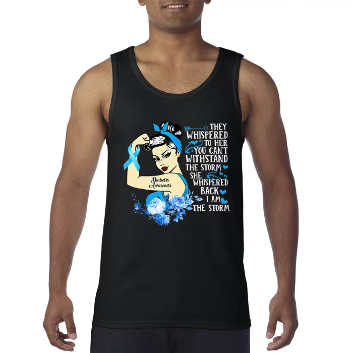 Diabetes Awareness Month For Powerful Warrior Tank Top