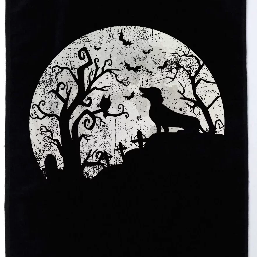 Dachshund And Moon Halloween Dachshund Lovers Pet Owner Platinum Collection Golf Towel