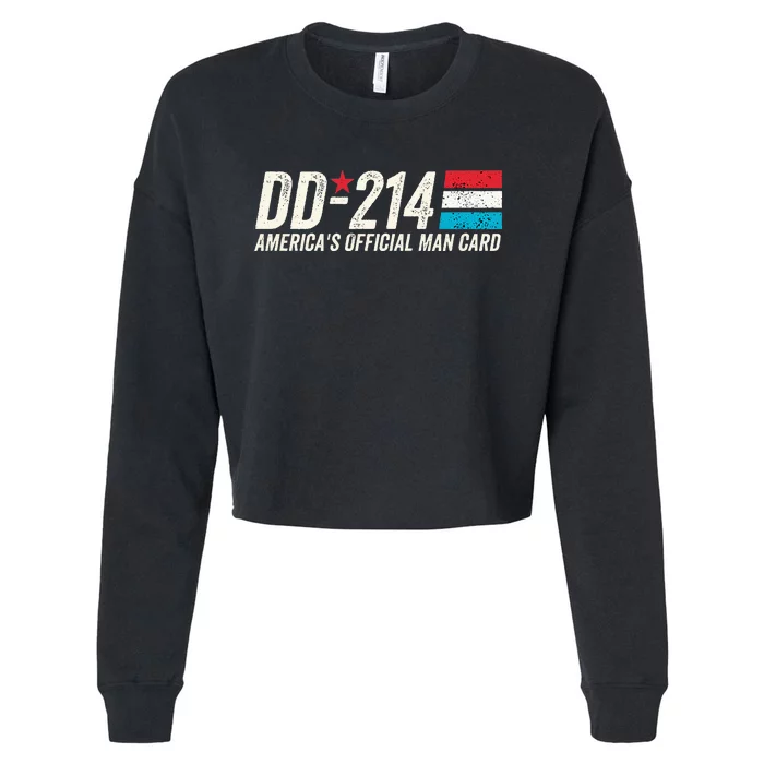 Dd214 Americas Man Card Cropped Pullover Crew