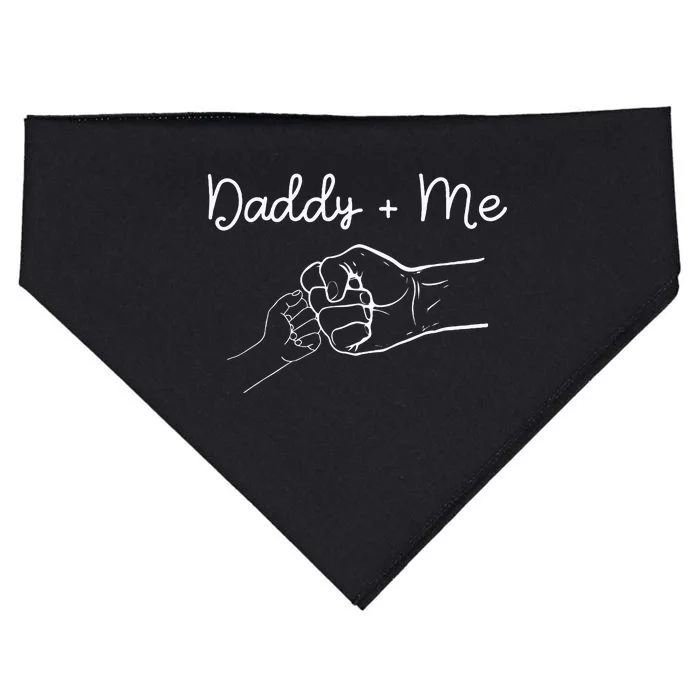 Daddy And Me Best Dad Ever Fist Bump Funny Fathers Day USA-Made Doggie Bandana