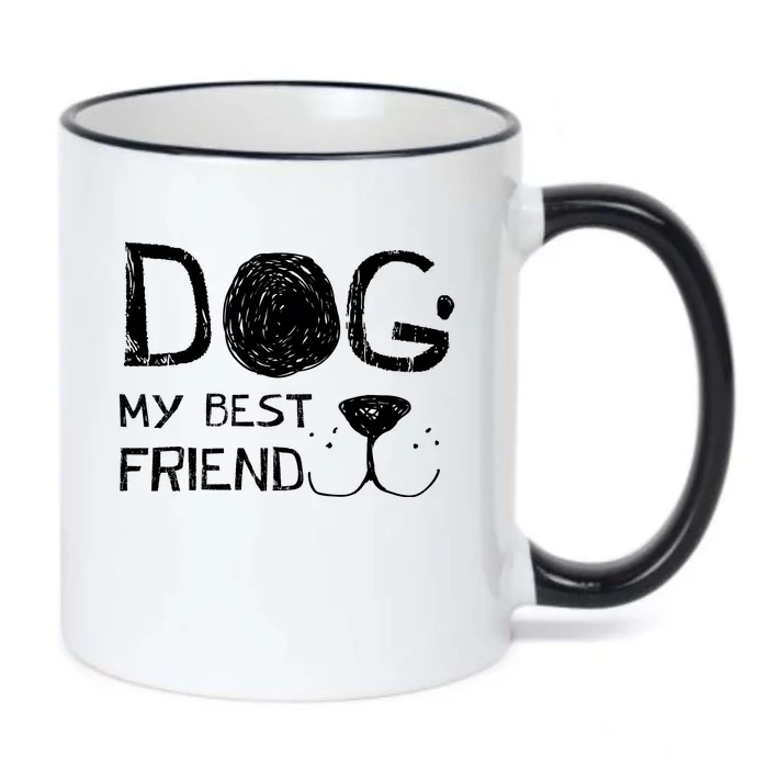 Dogs Are My Best Friend Black Color Changing Mug