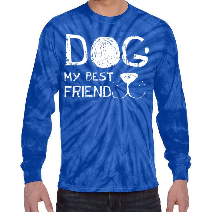 Dogs Are My Best Friend Tie-Dye Long Sleeve Shirt