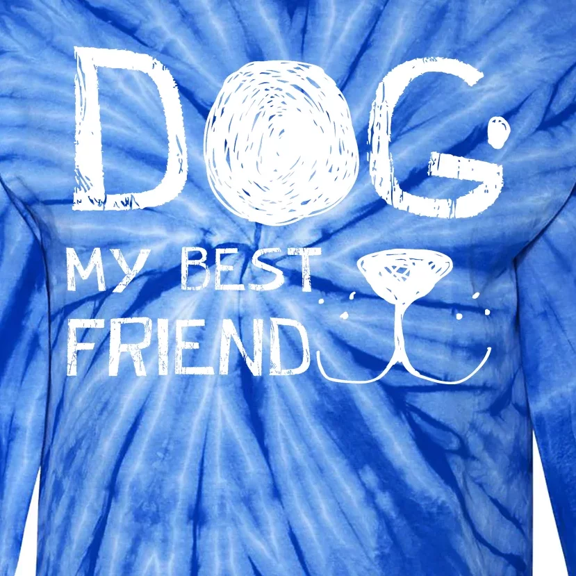 Dogs Are My Best Friend Tie-Dye Long Sleeve Shirt