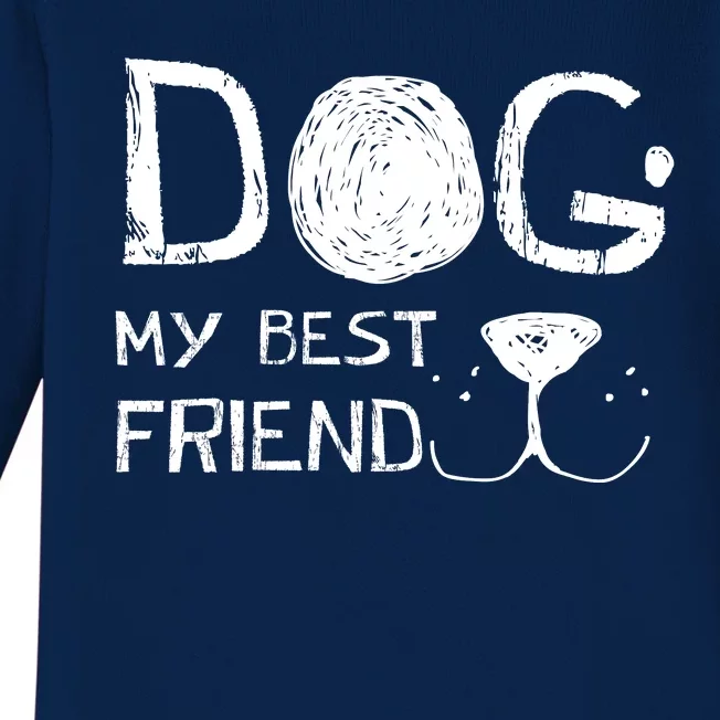 Dogs Are My Best Friend Baby Long Sleeve Bodysuit