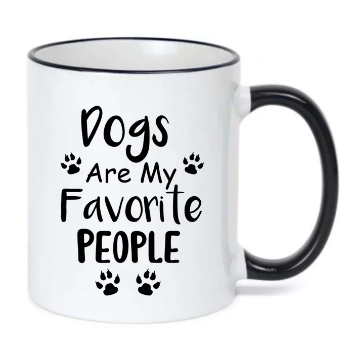 Dogs Are My Favorite People Gift Funny Dog Pet Lovers Cute Gift Black Color Changing Mug