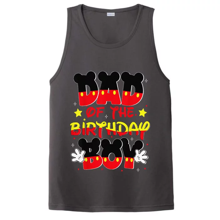 Dad And Mom Birthday Boy Mouse Family Matching Performance Tank