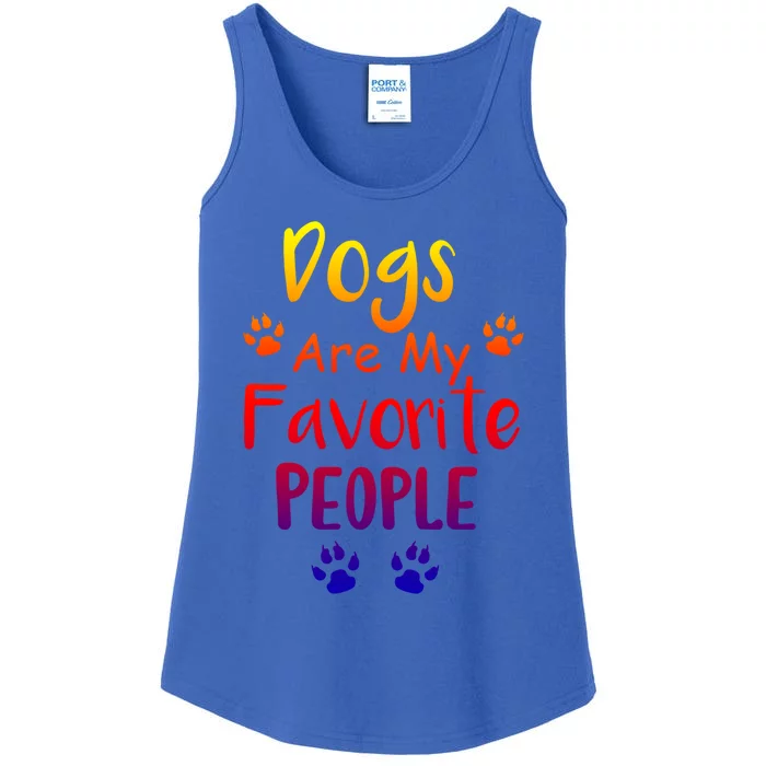 Dogs Are My Favorite People Great Gift Funny Dog Pet Lovers Gift Ladies Essential Tank