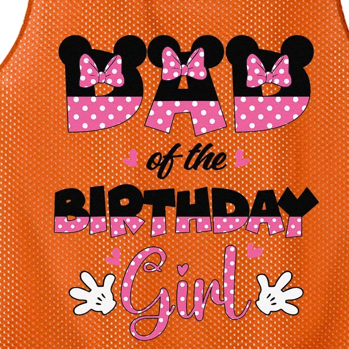 Dad And Mom Birthday Girl Mouse Family Matching Mesh Reversible Basketball Jersey Tank