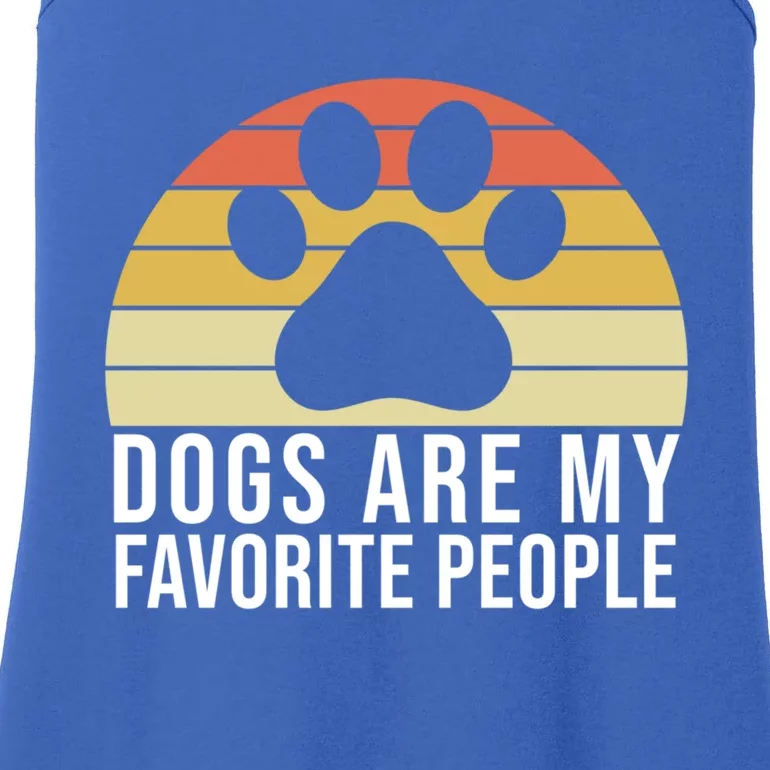 Dogs Are My Favorite People Great Gift Paw Saying Dog Owner Quote Fun Gift Ladies Essential Tank