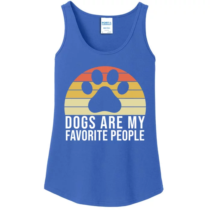 Dogs Are My Favorite People Great Gift Paw Saying Dog Owner Quote Fun Gift Ladies Essential Tank