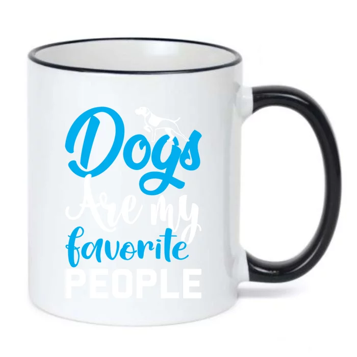 Dogs Are My Favorite People Dog Owner Funny Dogwalking Gift Black Color Changing Mug