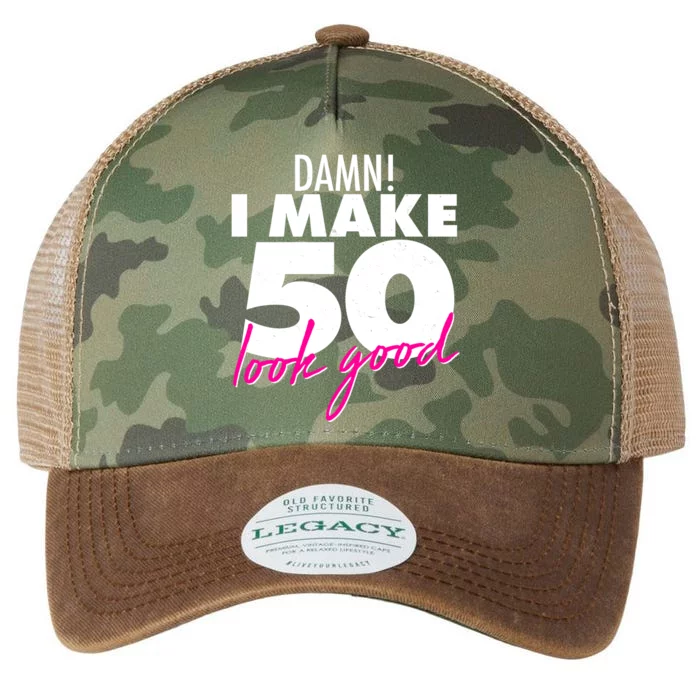 Damn! I Make 50 Look Good Birthday Legacy Tie Dye Trucker Hat